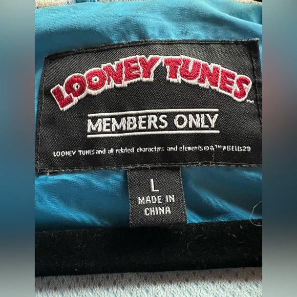 Members Only x Looney Tunes "Tune Squad" Space Jam windbreaker hooded sz L - Picture 4 of 11